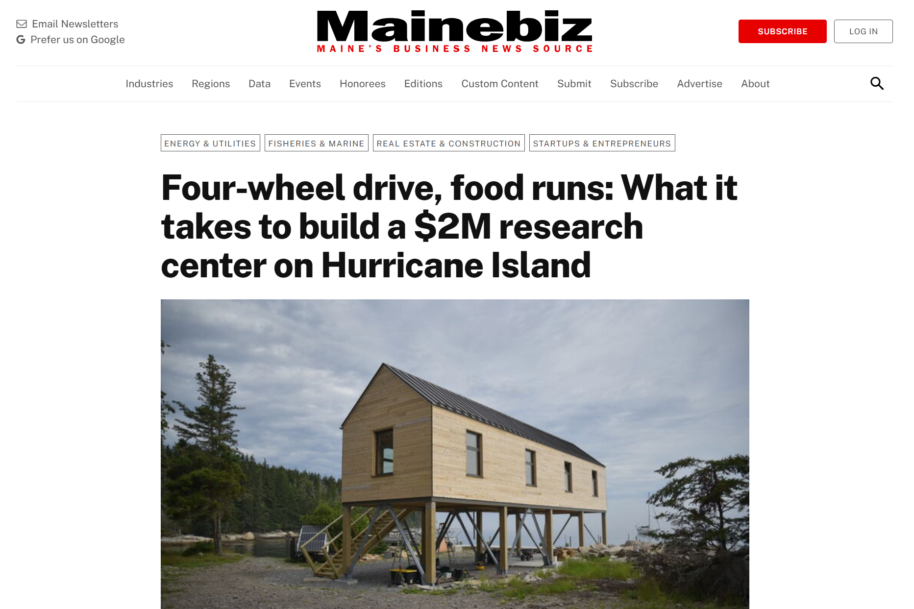2023 September  |  Mainebiz  |  Hurricane Island