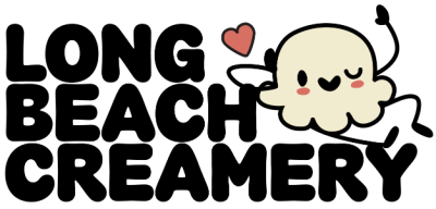 Long Beach Creamery logo featuring Oji