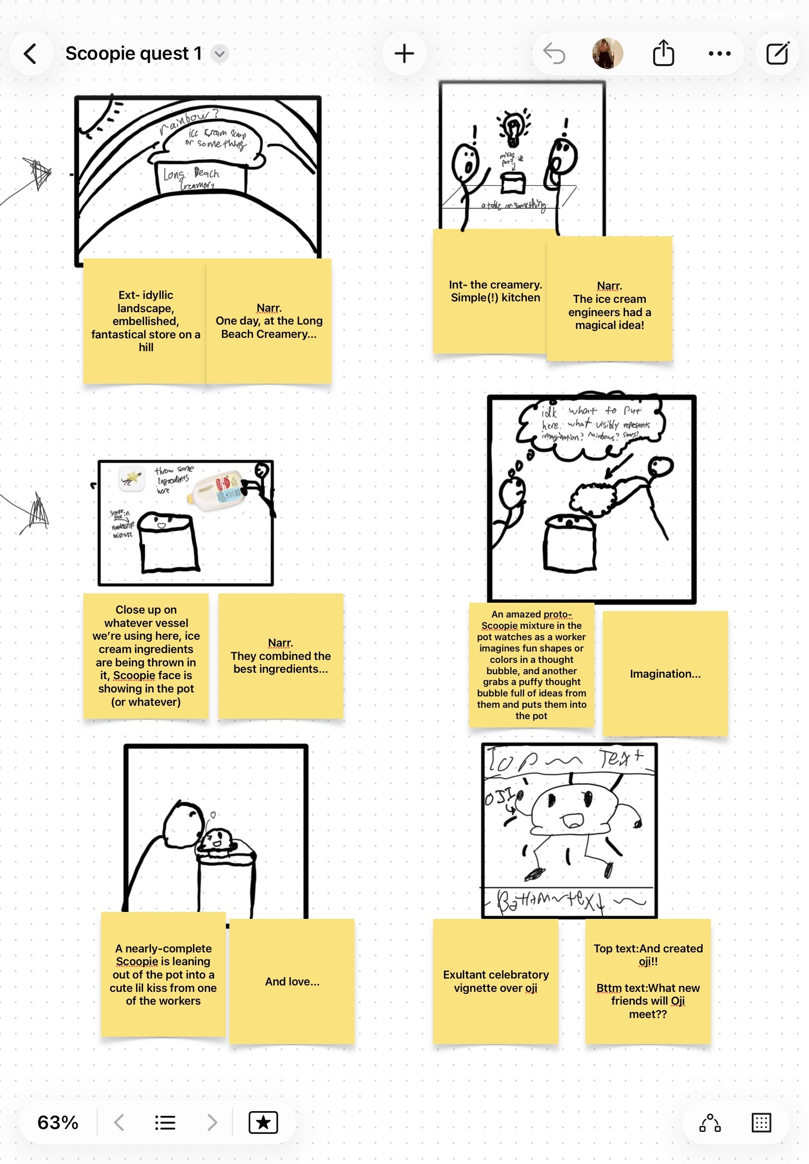 Storyboard for episode One