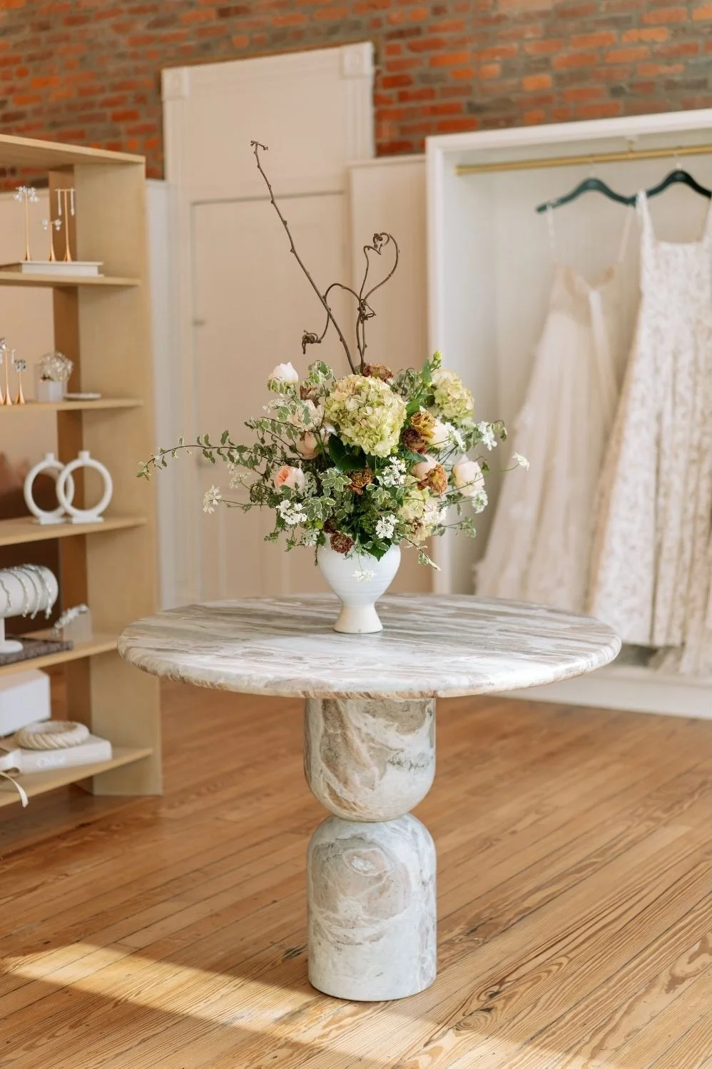 Image of flowers in Brick Ivory Bridal Studio