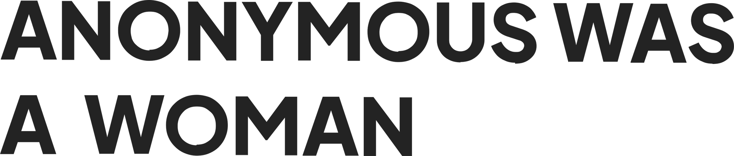 Text overlay reading 'An anonymous was a woman' in large black font on a transparent background.