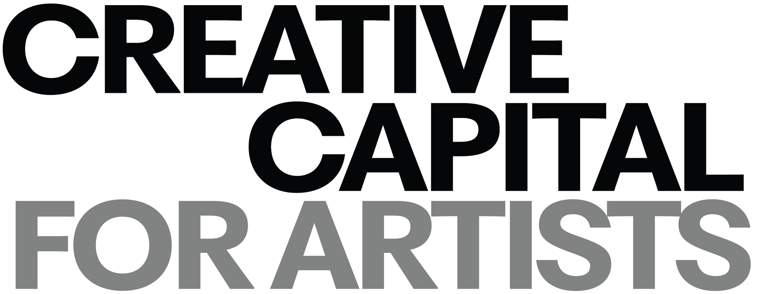 Text reading 'Create Capital For Artists' in large, outlined letters.