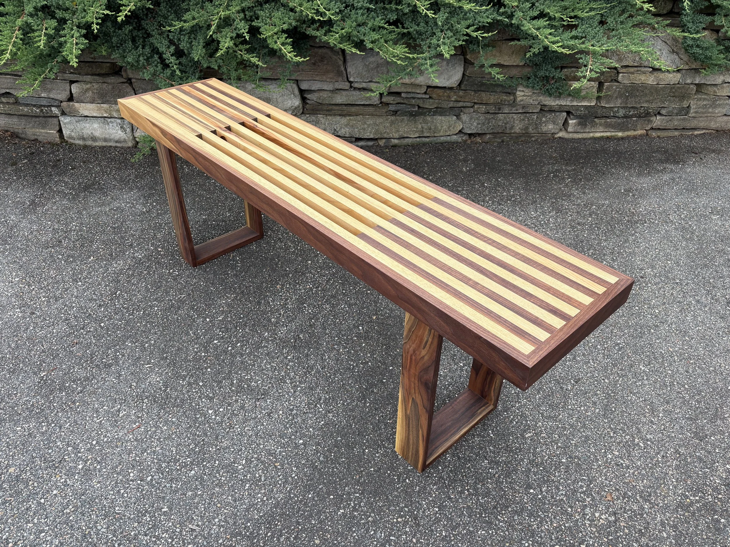 Black Walnut & Hickory Bench