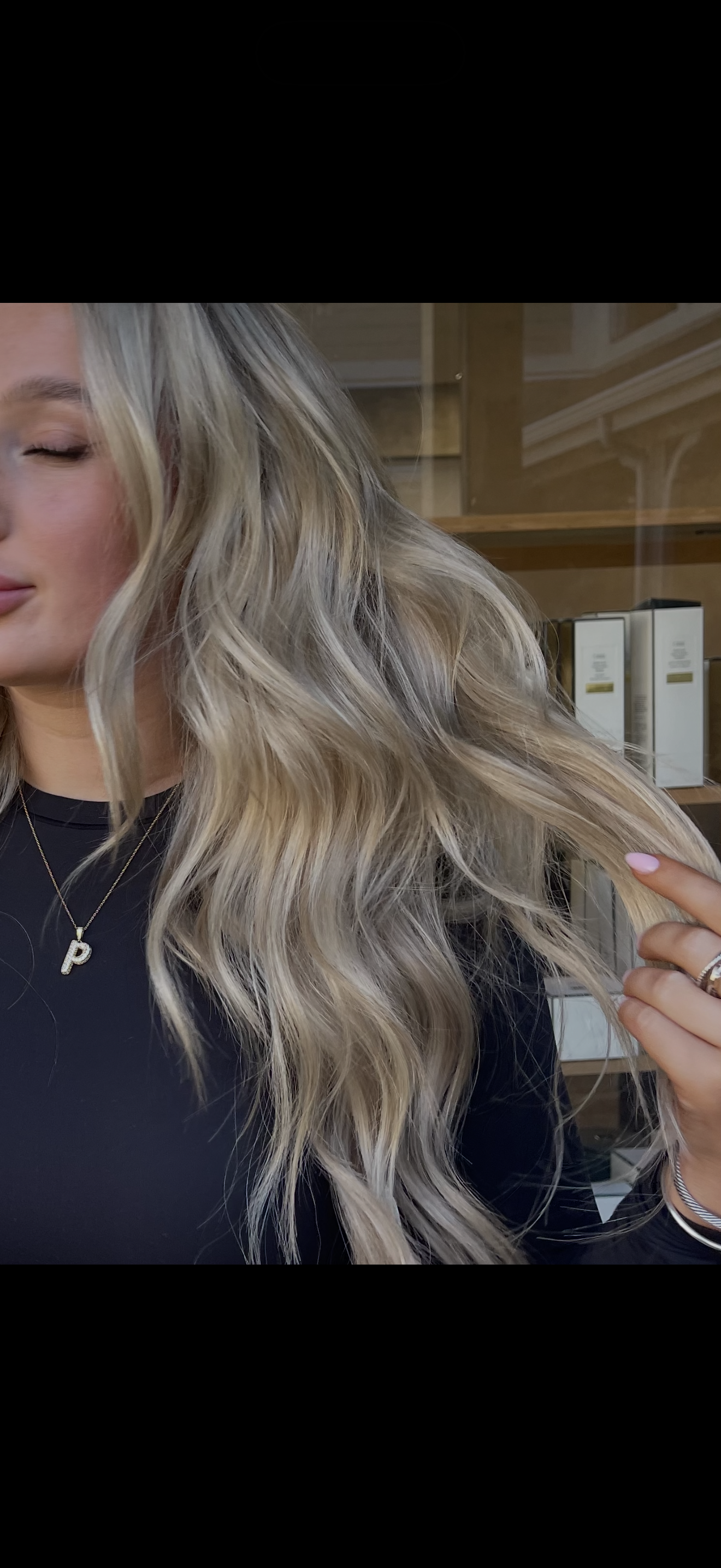 cool blonde hair with extensions. Fullness. Extensions and blonding