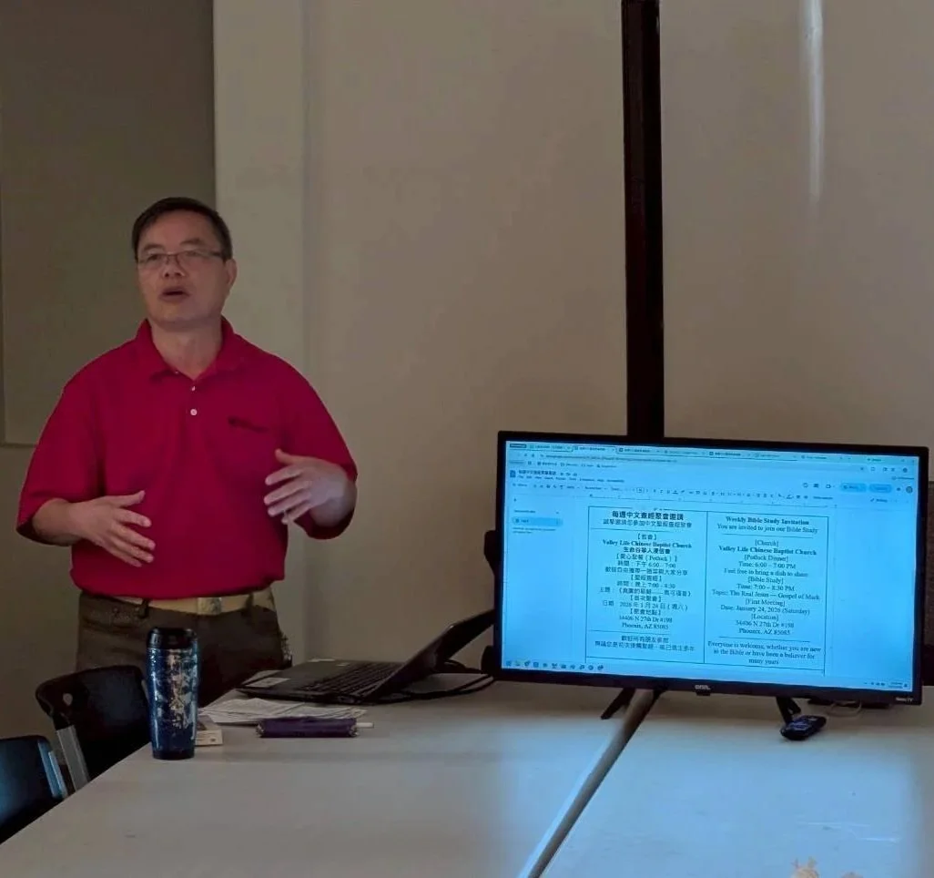 Pastor Hugo Cheung during a Bible Study