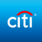 Citi logo with white text on a blue background