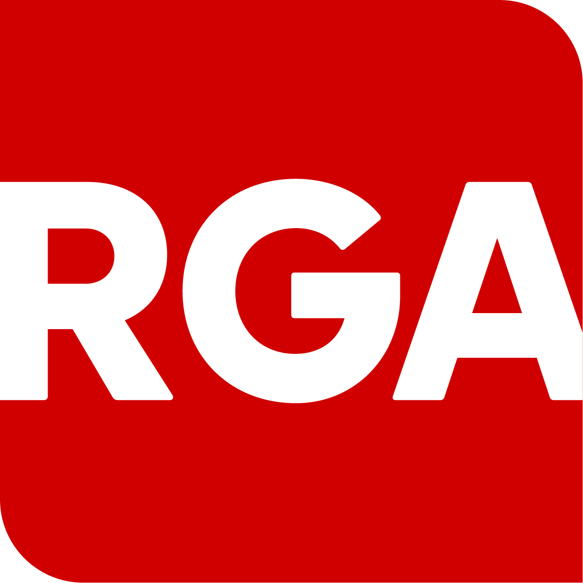 RGA logo: Red background with white text reading 'RGA'.