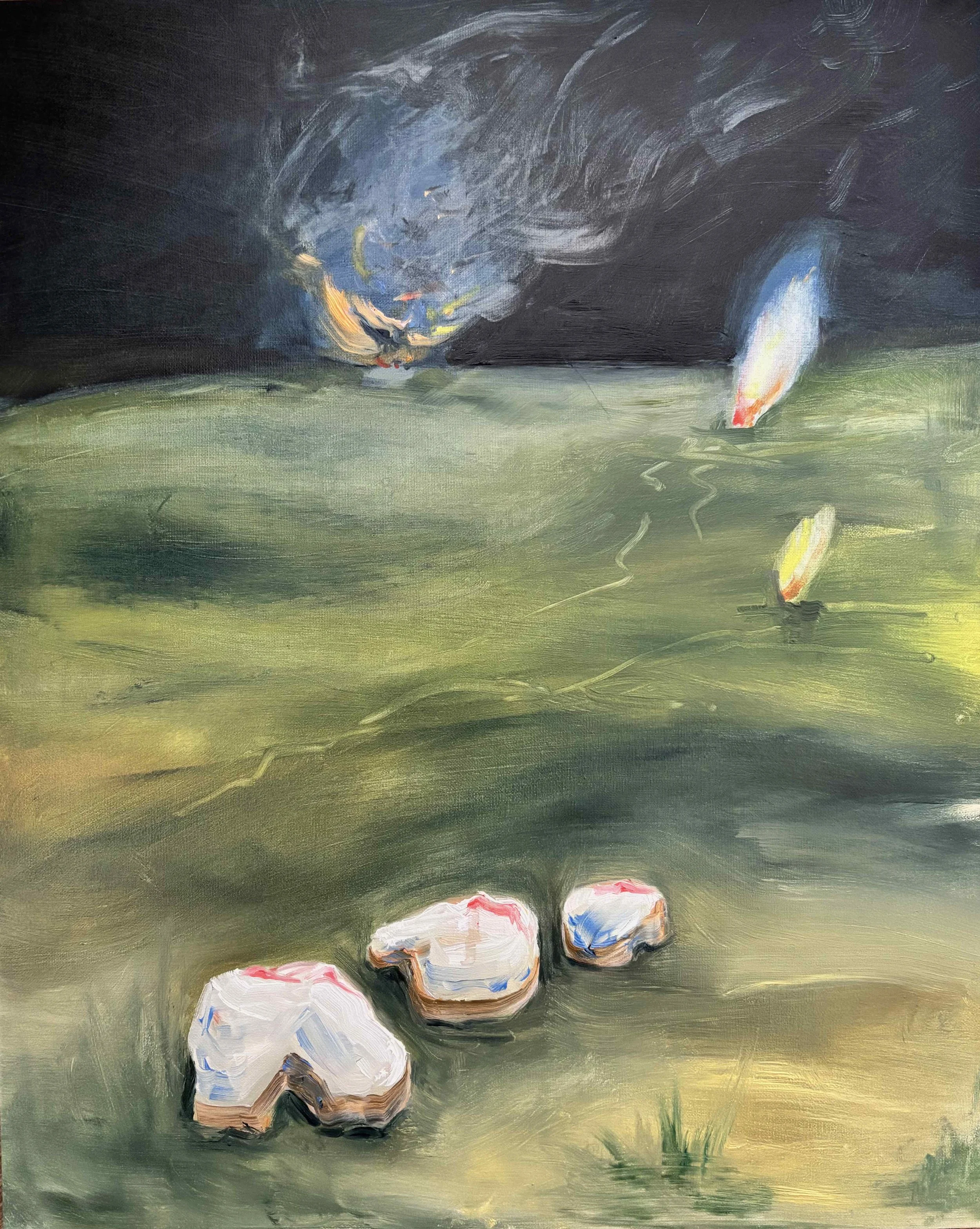 And Still it Burned
59x42cms, oil on board