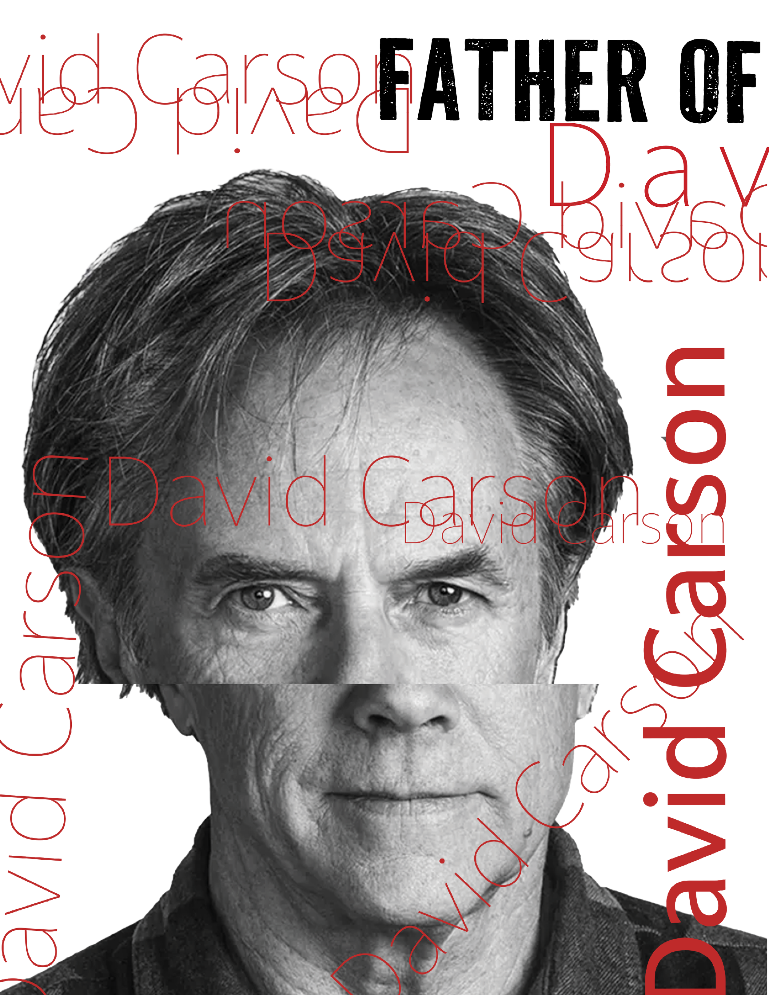 Image of David Carson with his name all over