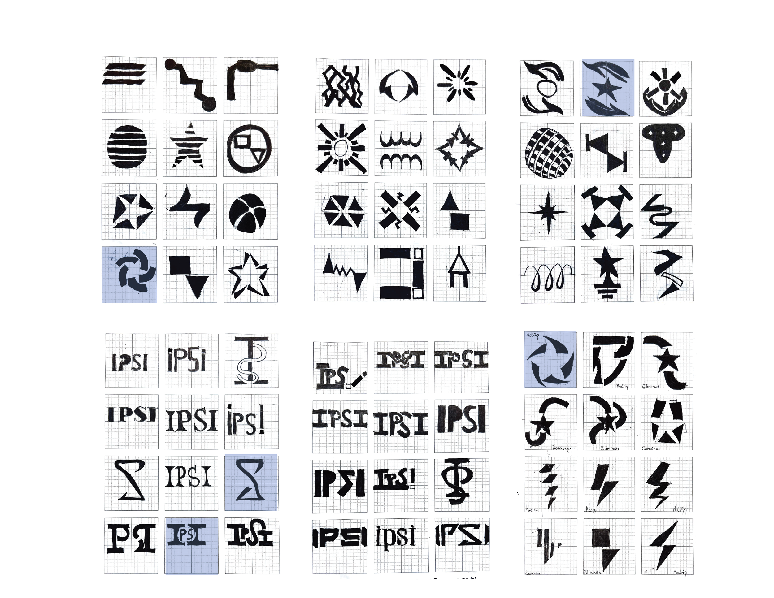 Created sketches of possible logos from my ideation.