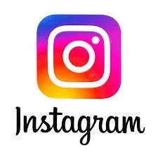 Instagram logo with colorful gradient square and black text
