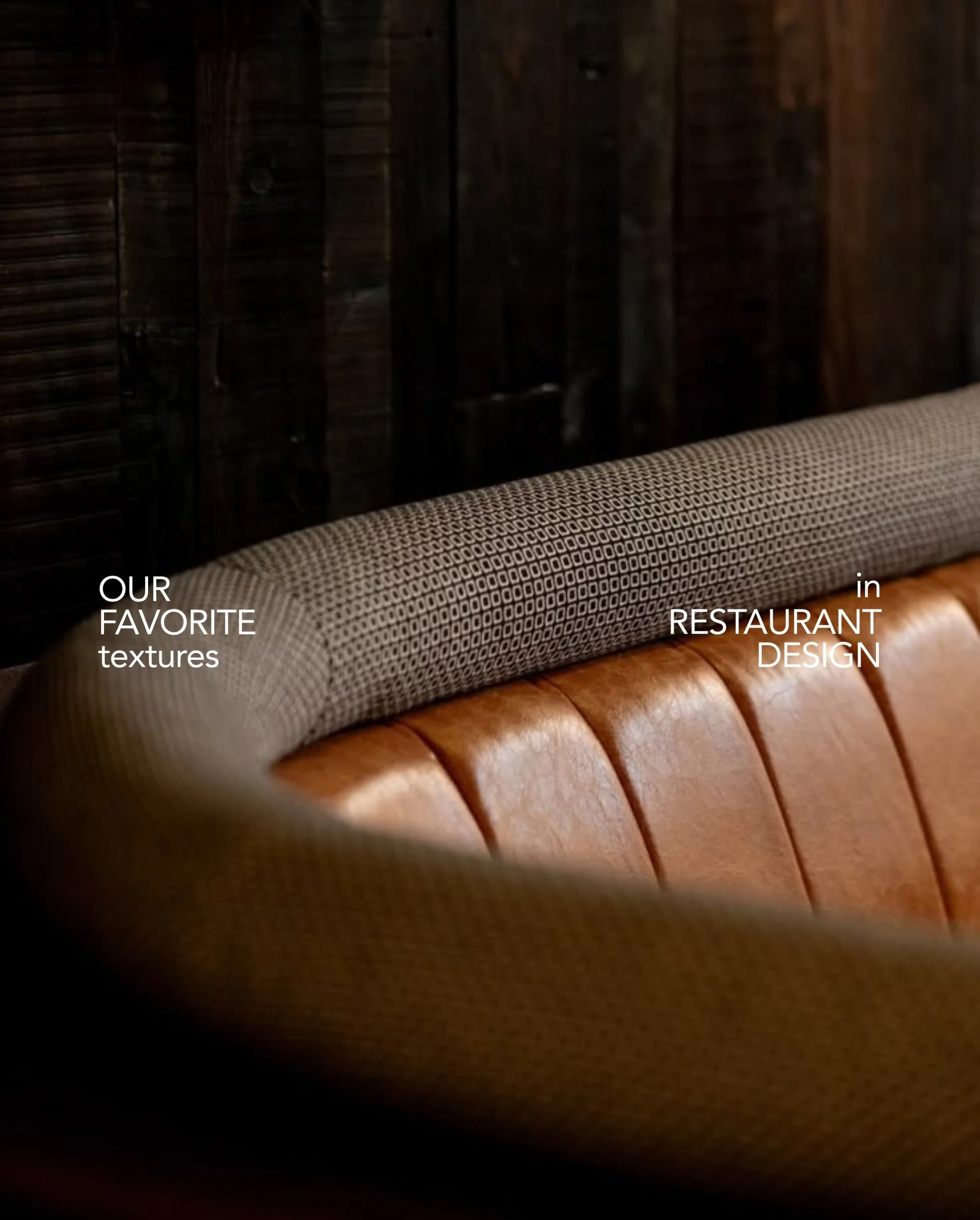 In restaurant design, the experience starts long before the first plate arrives.

The warmth of wood, the weight of stone, the softness of upholstery and the finish of a wall all influence how a space feels, and how guests experience it.

Texture can