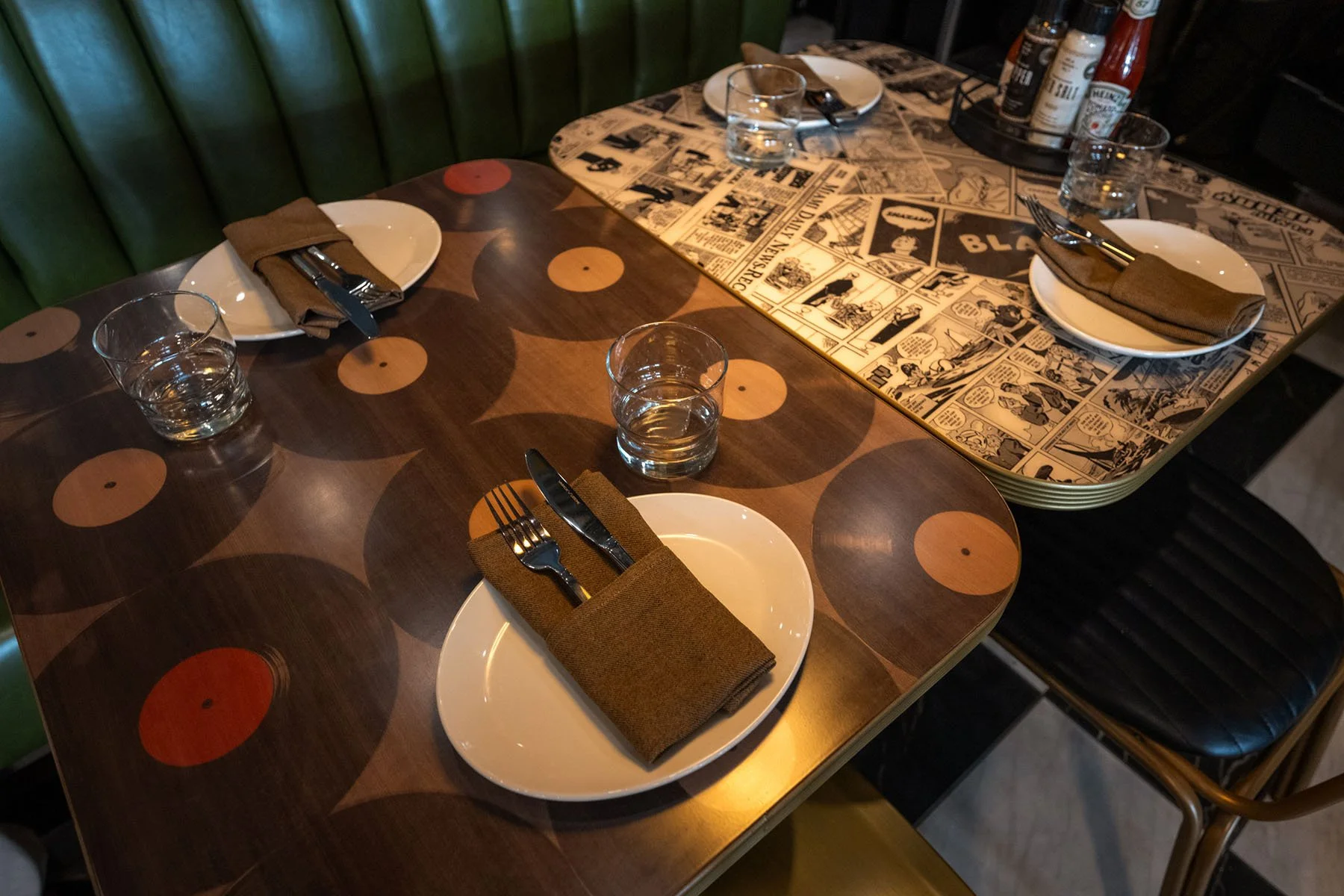 custom tables+newspaper+records+tablescape.jpg
