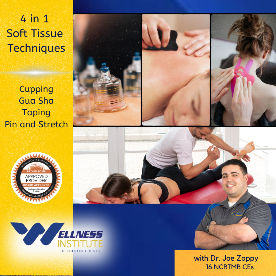4-in-1 Cupping, GuaSha, KT-Taping, and Pin &amp; Stretch 