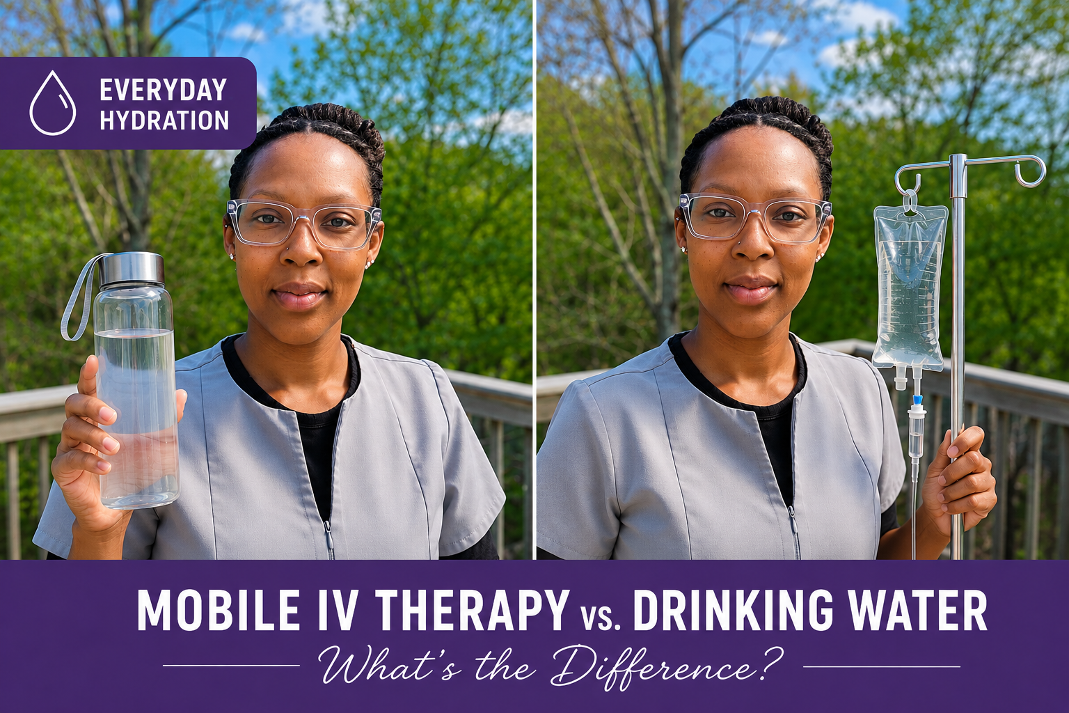 Mobile IV Therapy vs. Drinking Water: What’s the Difference?