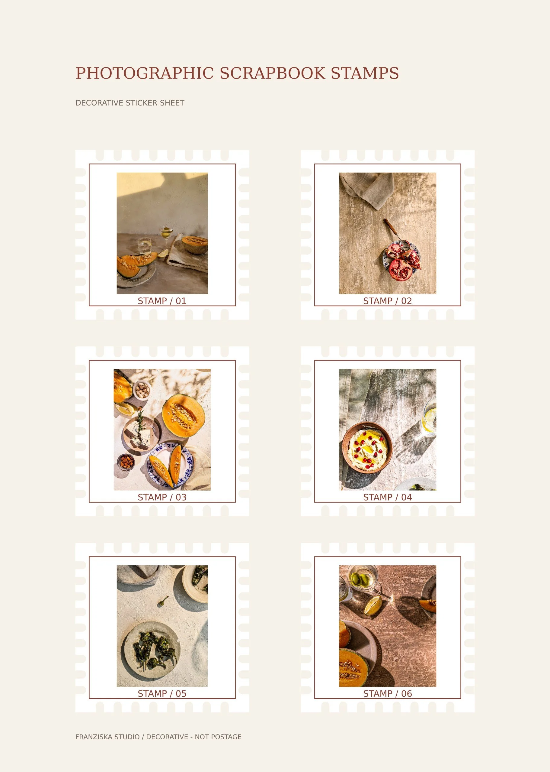 Photographic Scrapbook Stamps — A5