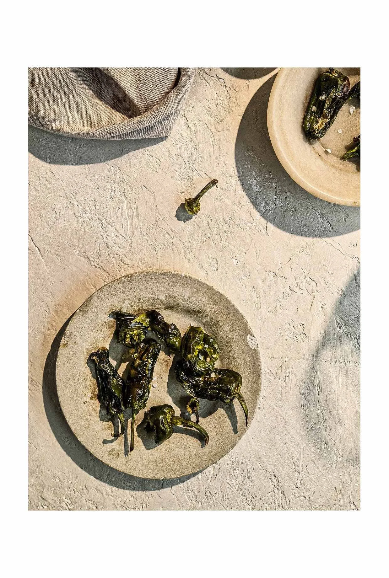 Charred Peppers — physical 4 × 6 inch photographic postcard, full front with white border.