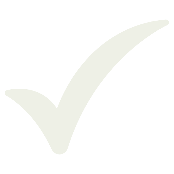 Large check mark icon on a black background.