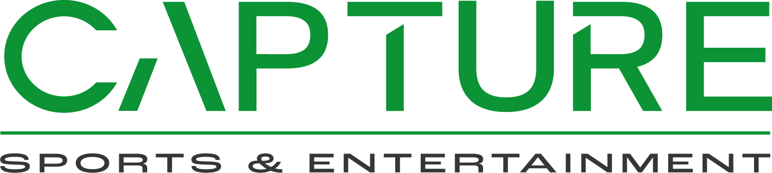Logo of Capture Sports & Entertainment in green and black text.