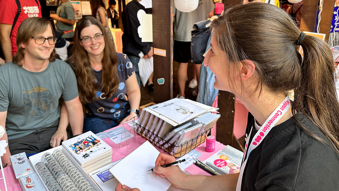 Christina Plaka, Deutsche Mangaka, Portraitzeichnen, Manga Portraits, Eventzeichnerin