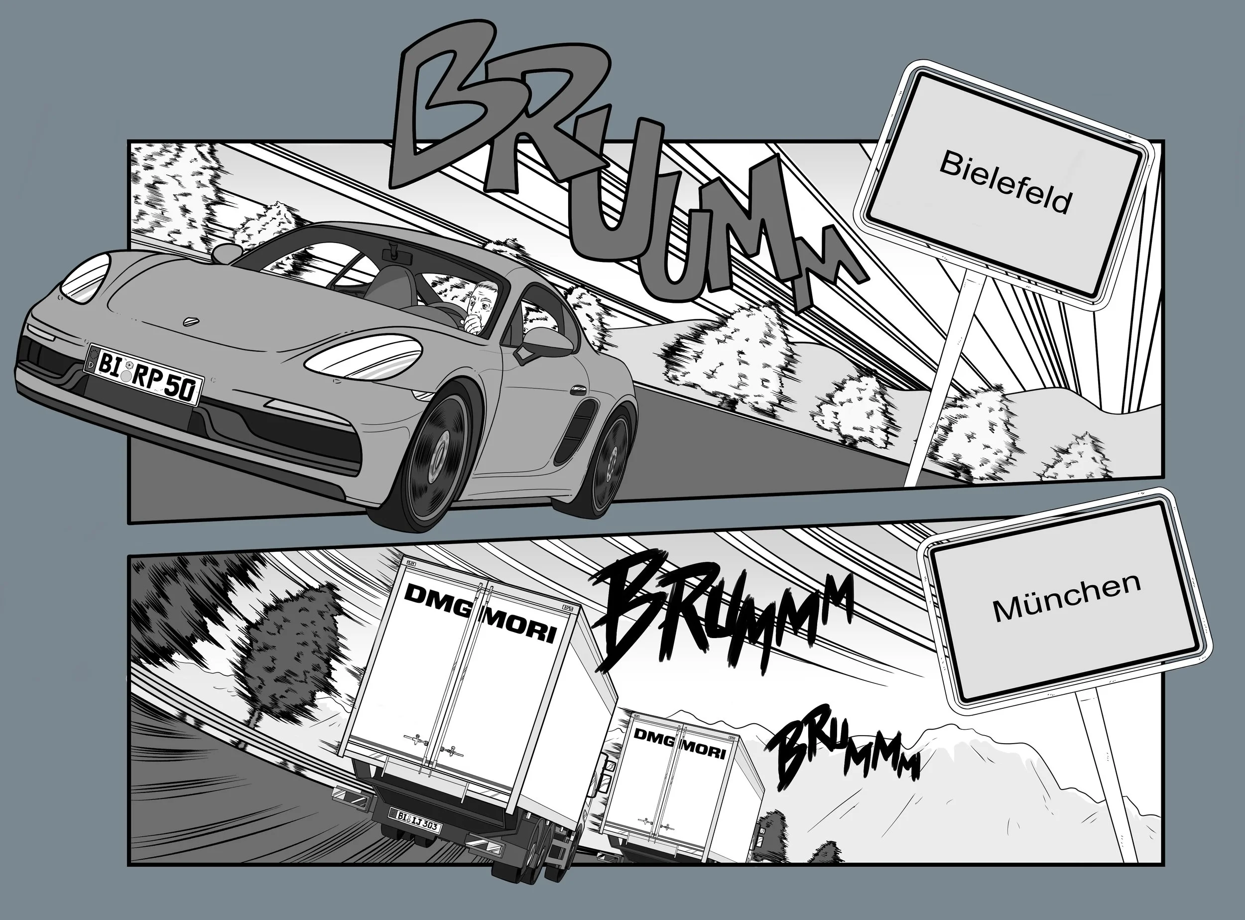 Manga Illustration für Manager Magazin von Christina Plaka