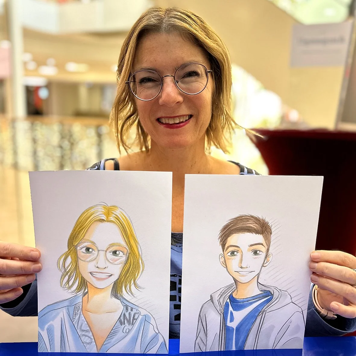 Manga Live Portraitzeichnung Christina Plaka