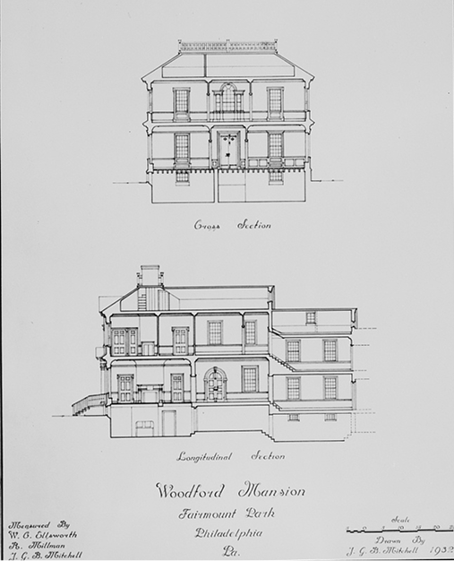 Blueprints of Woodford Mansion