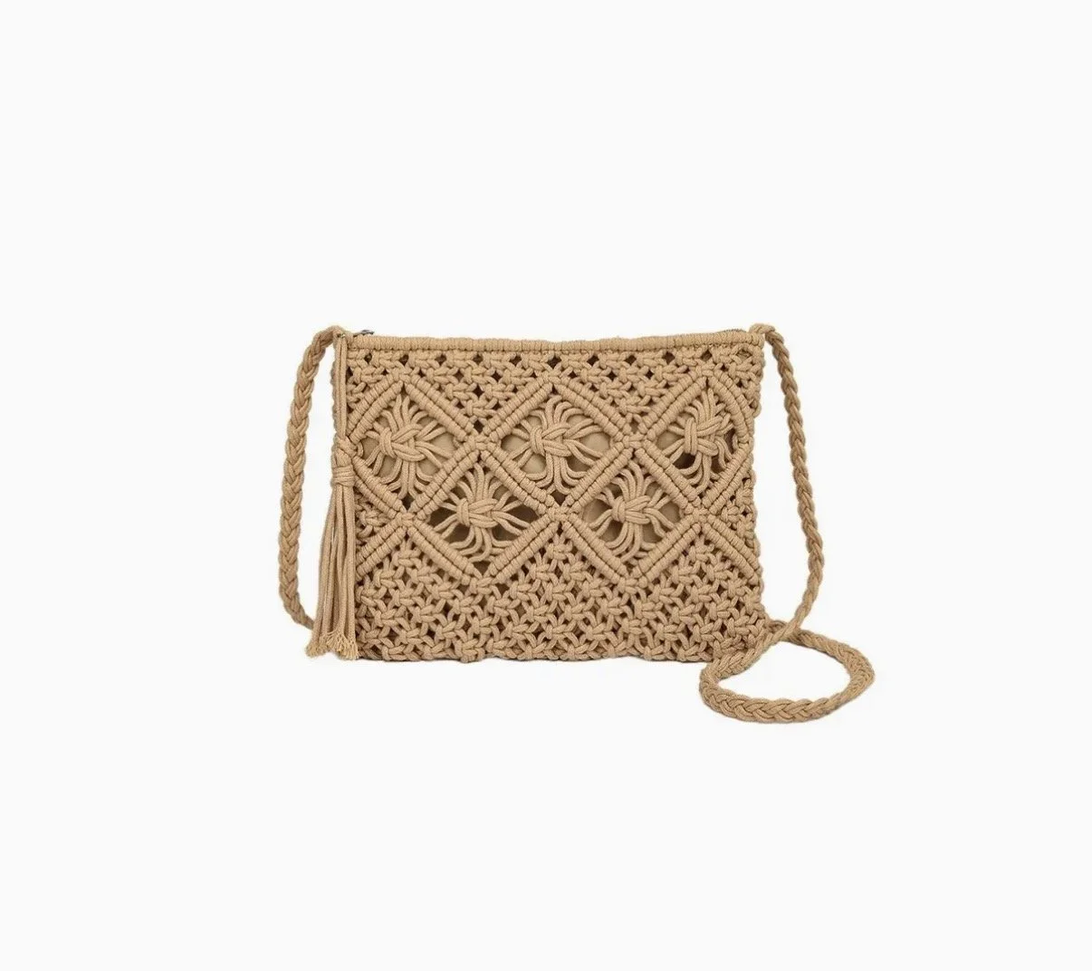 Woven Bohemian Tassel Crochet Shoulder Bag