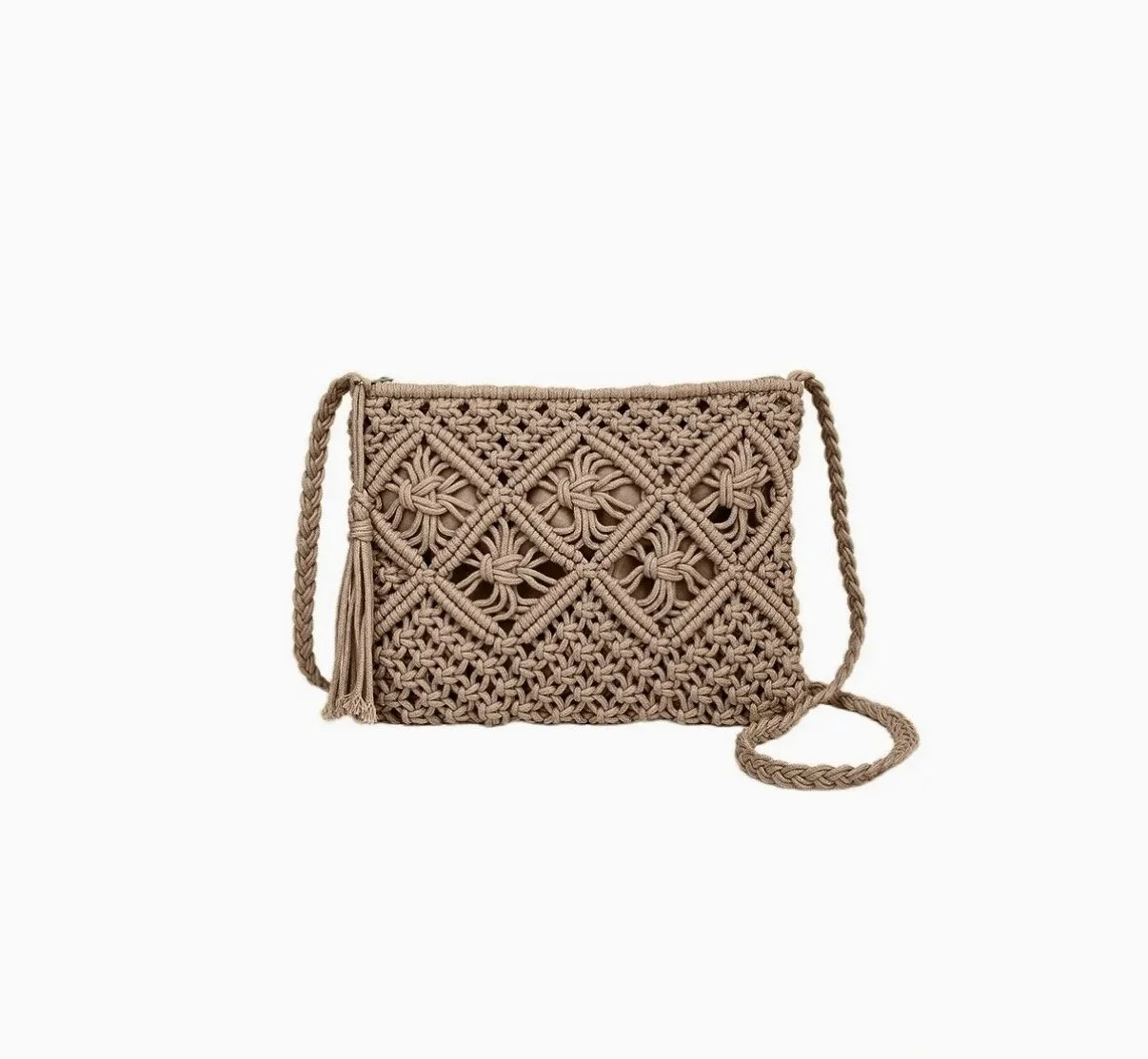 Woven Bohemian Tassel Crochet Shoulder Bag