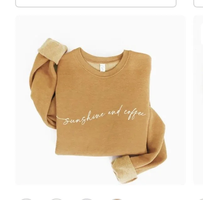 Sunshine and Coffee Graphic Sweatshirt
