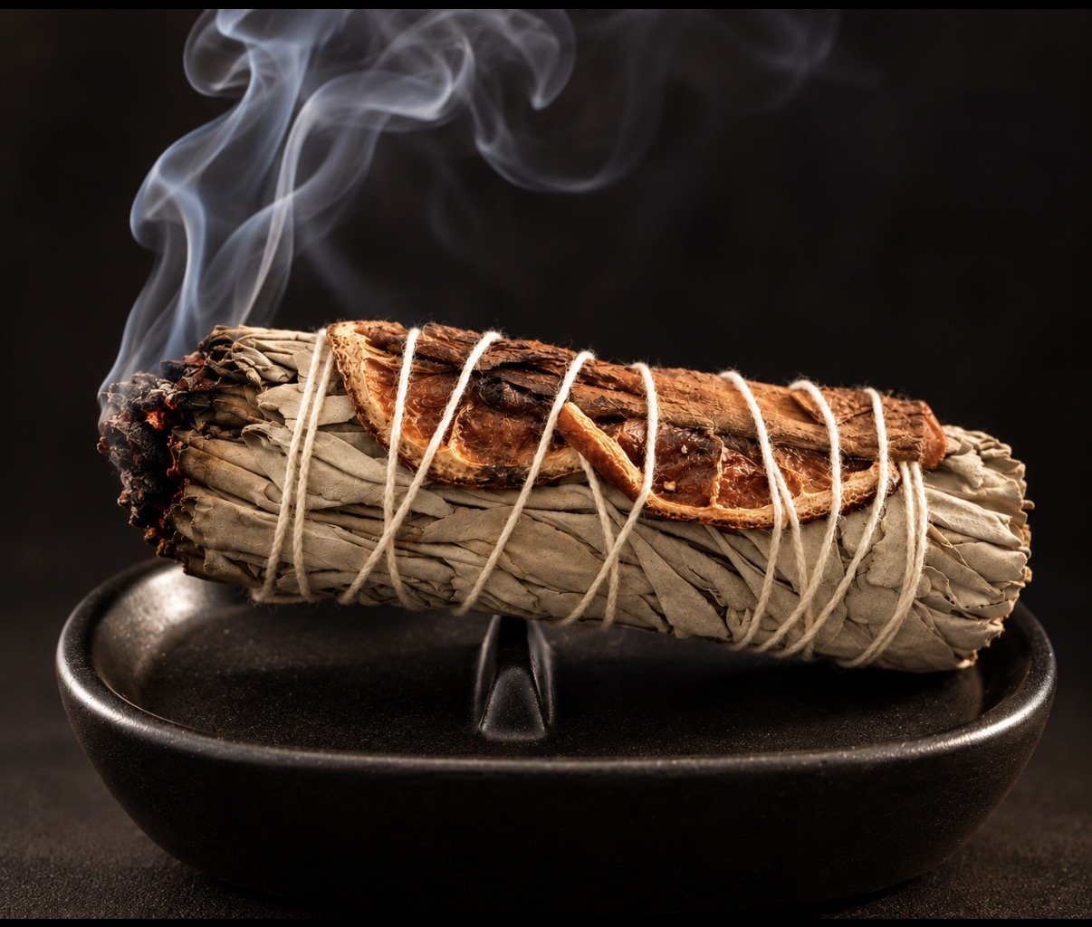 Smudge Stick - White Sage, Cinnamon and Orange
