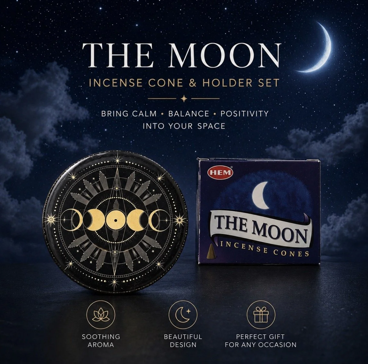 Incense Cone Moon Package