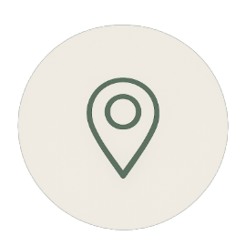 Map pin icon on a circular background