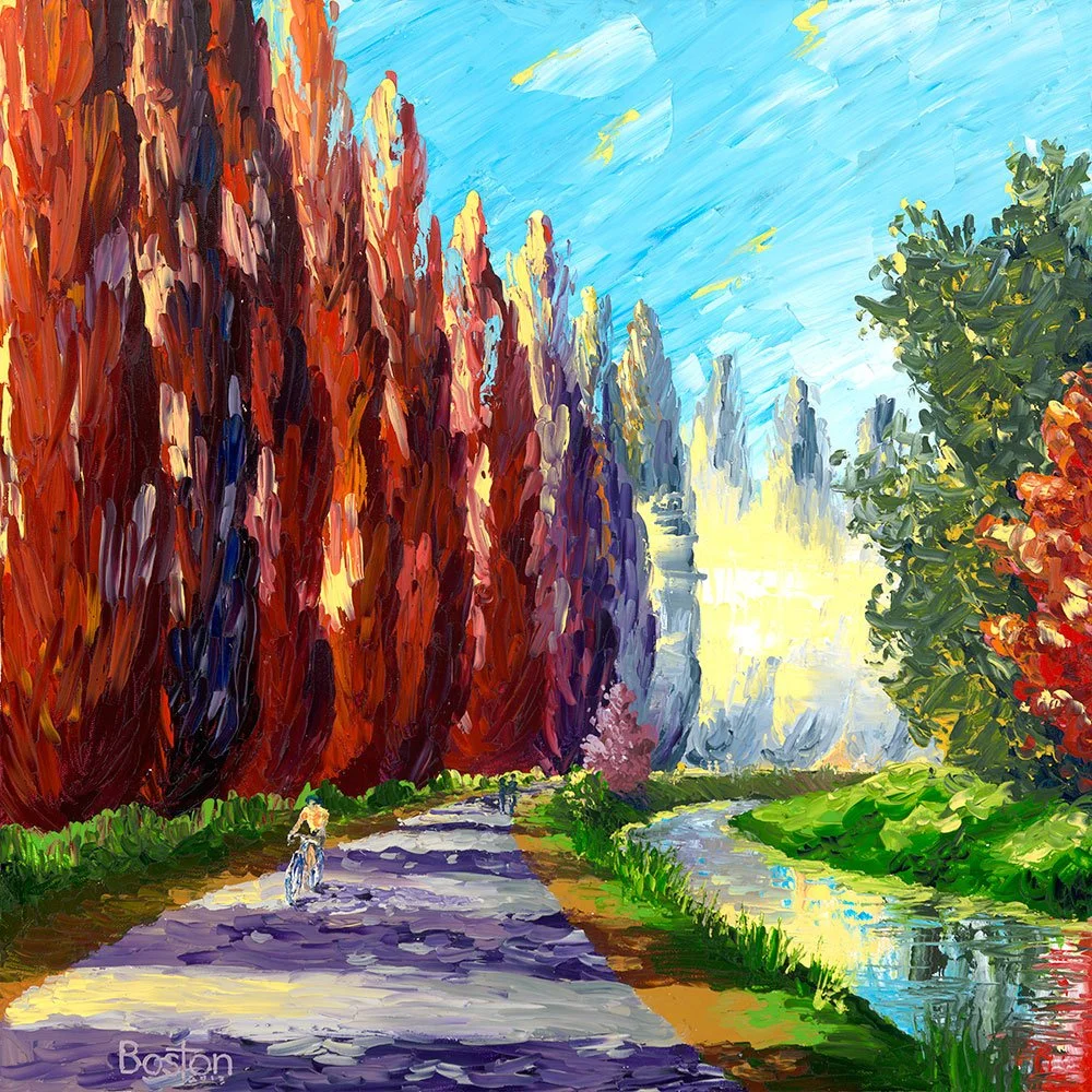 Morning-Ride-oil-painting-Sammamish-river-trail-24x24 Eric Boston.jpg