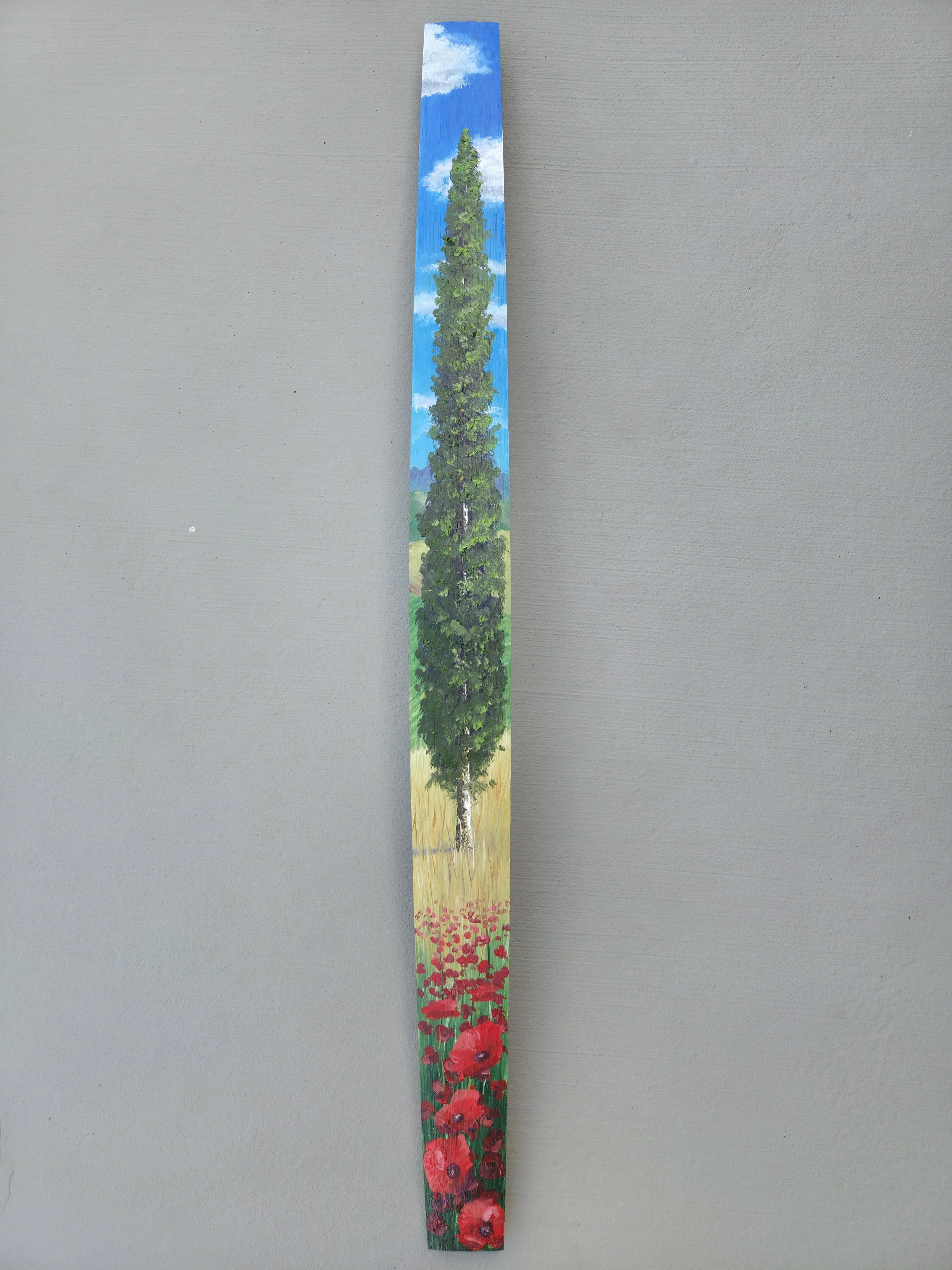 Tuscany Cypress with Poppies