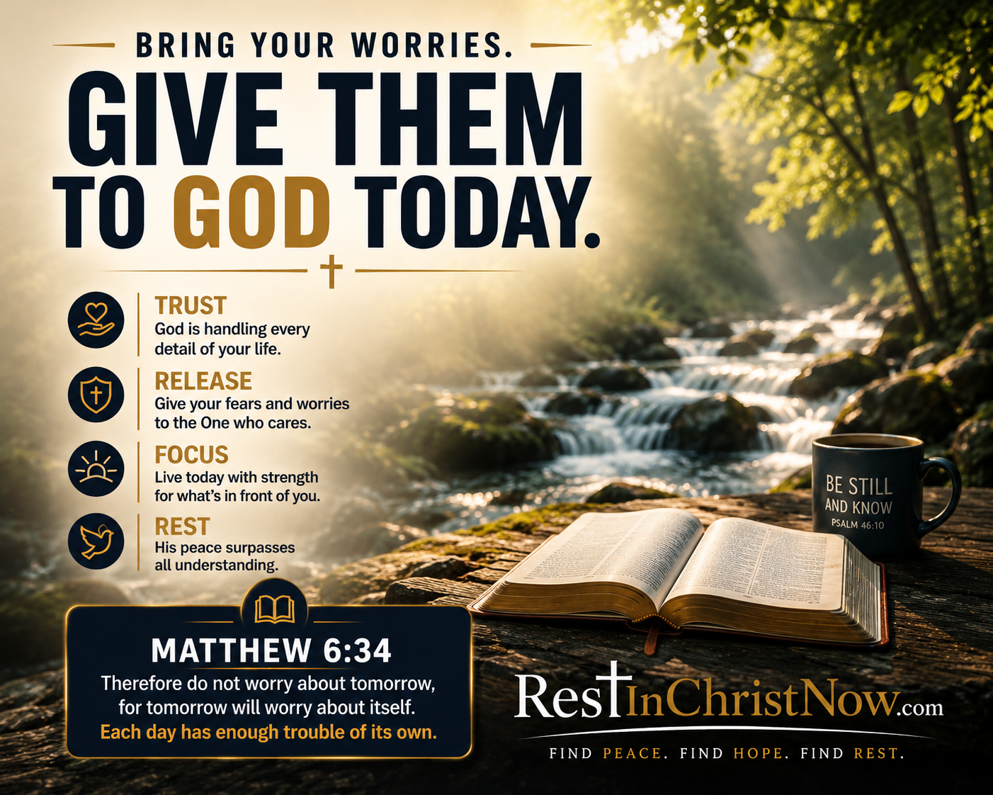 Don’t Carry Tomorrow’s Burdens Today: Finding Peace in God’s Faithful Care