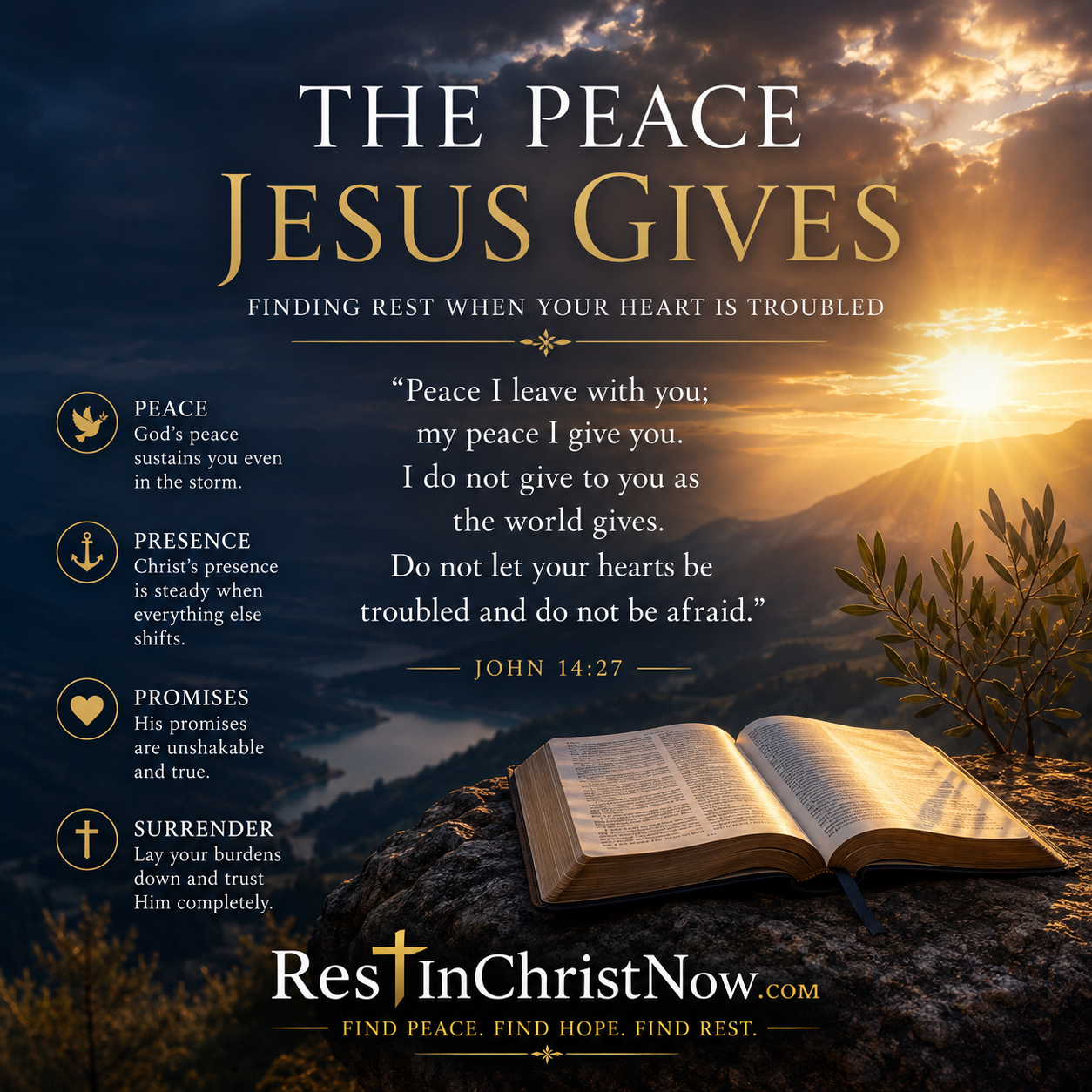 The Peace Jesus Gives: Finding Rest When Your Heart Is Troubled