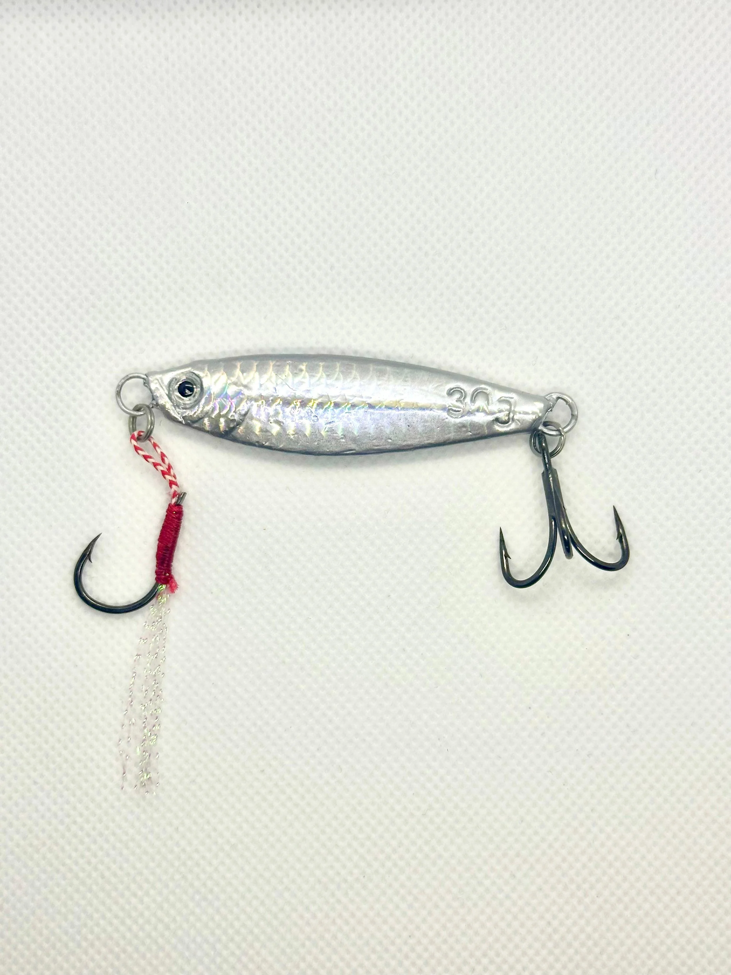 Silver Fish Scale Feather Spinner - 30g
