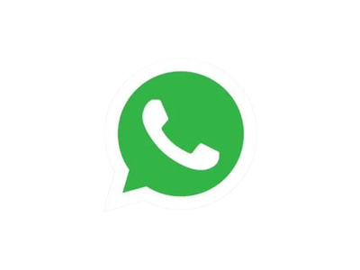 Green speech bubble with white WhatsApp logo inside