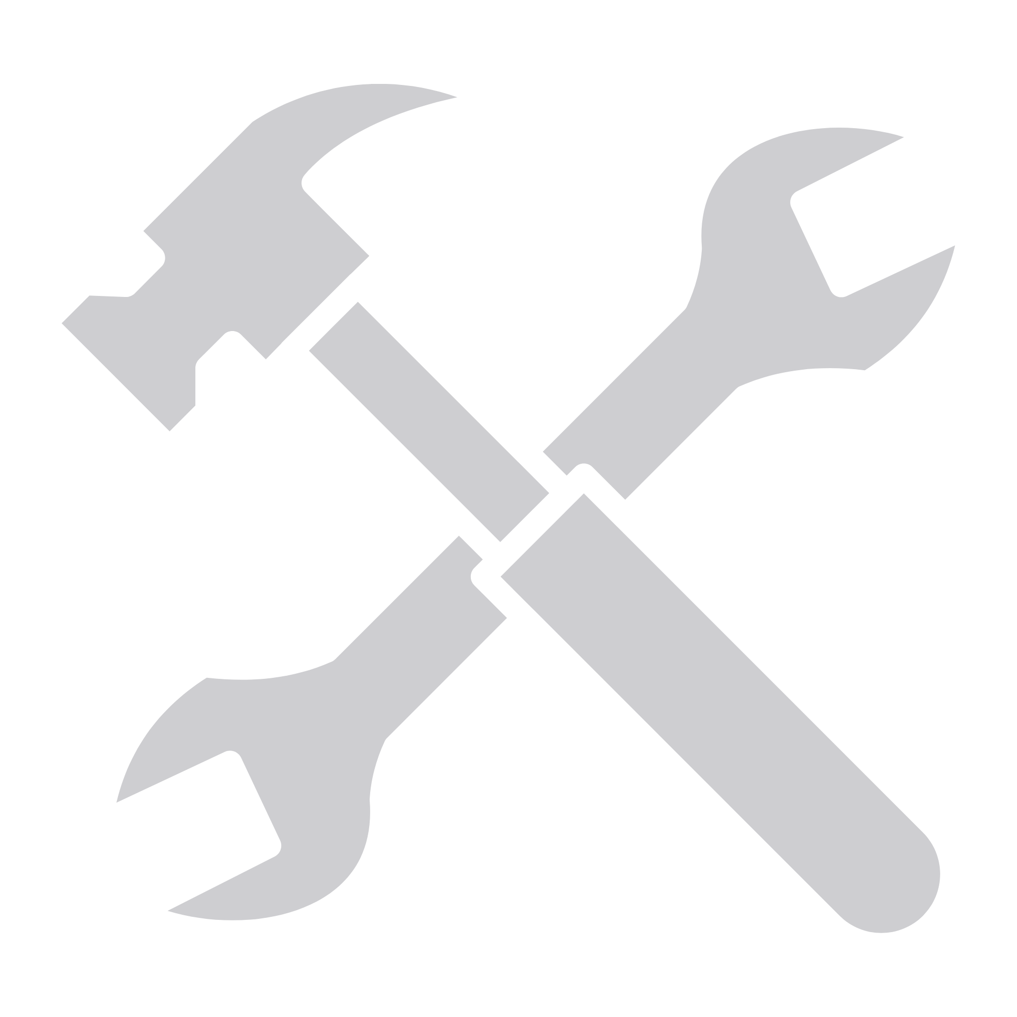 Silhouette of a person holding a wrench and screwdriver in both hands, facing each other, symbolizing tools and repair.