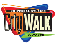 Logo for Universal Studios' CityWalk Hollywood with colorful design and stylized text.