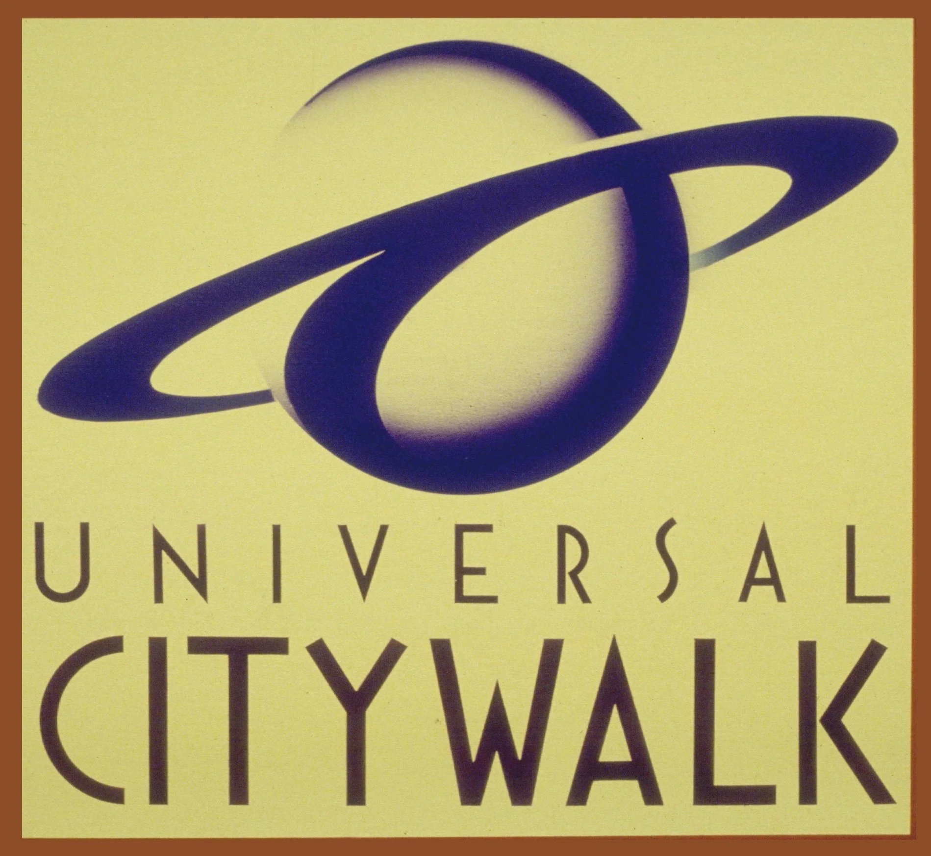 Logo for the Universal CityWalk entertainment district featuring a stylized planet with rings.