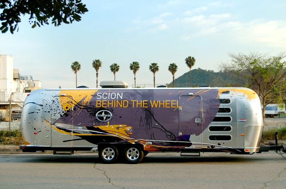 Exterior of the he Scion Mobile Lounges