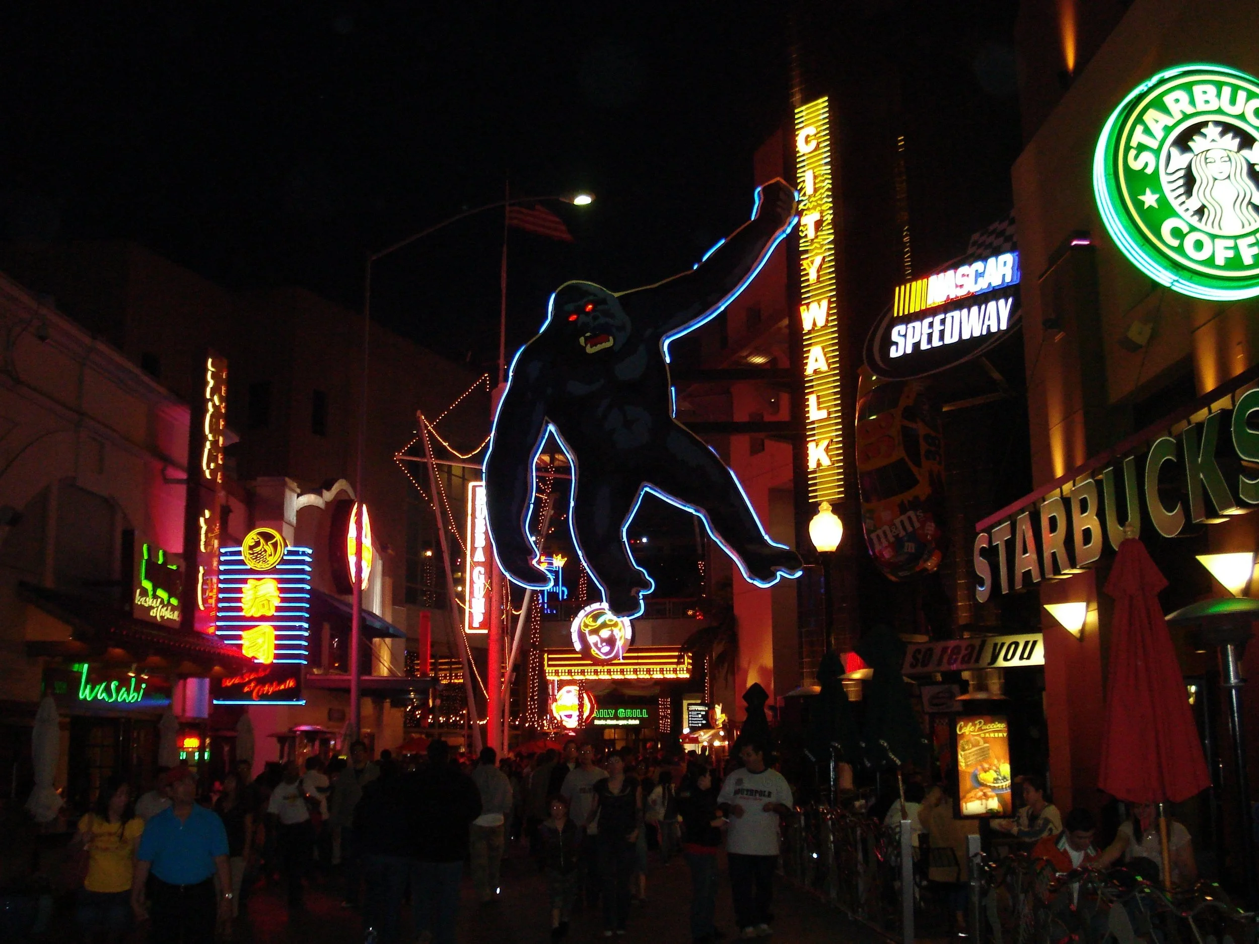 Nighttime exterior view at the Universal CityWalk 