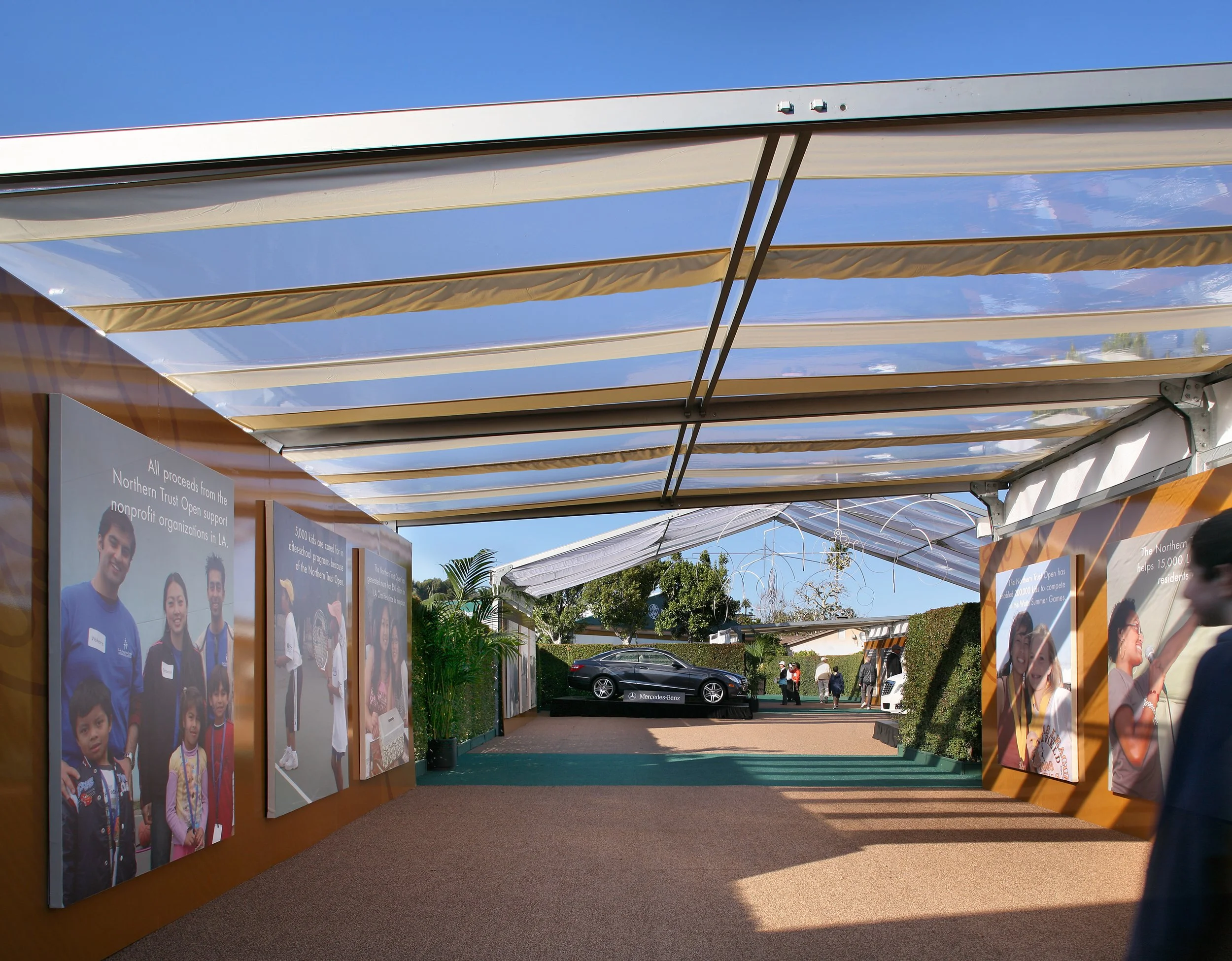 Outdoor event space at the PGA Northern Trust Open