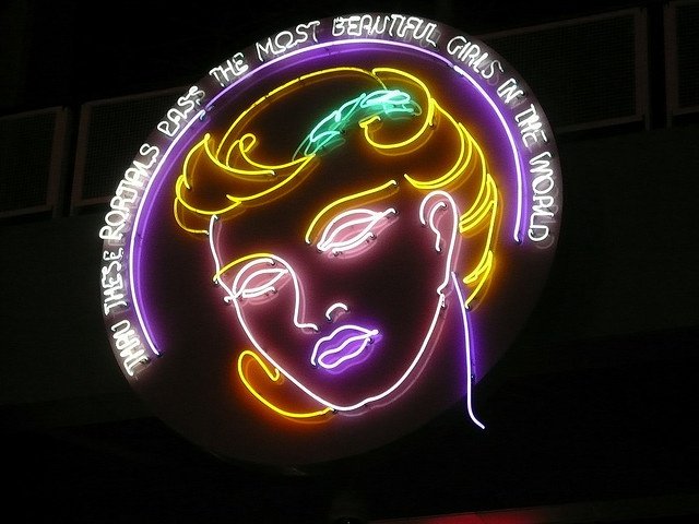 Neon sign at the Universal CityWalk