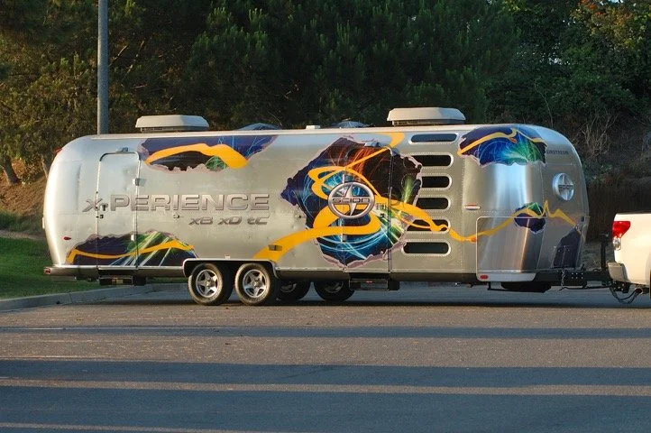 Exterior of the he Scion Mobile Lounges