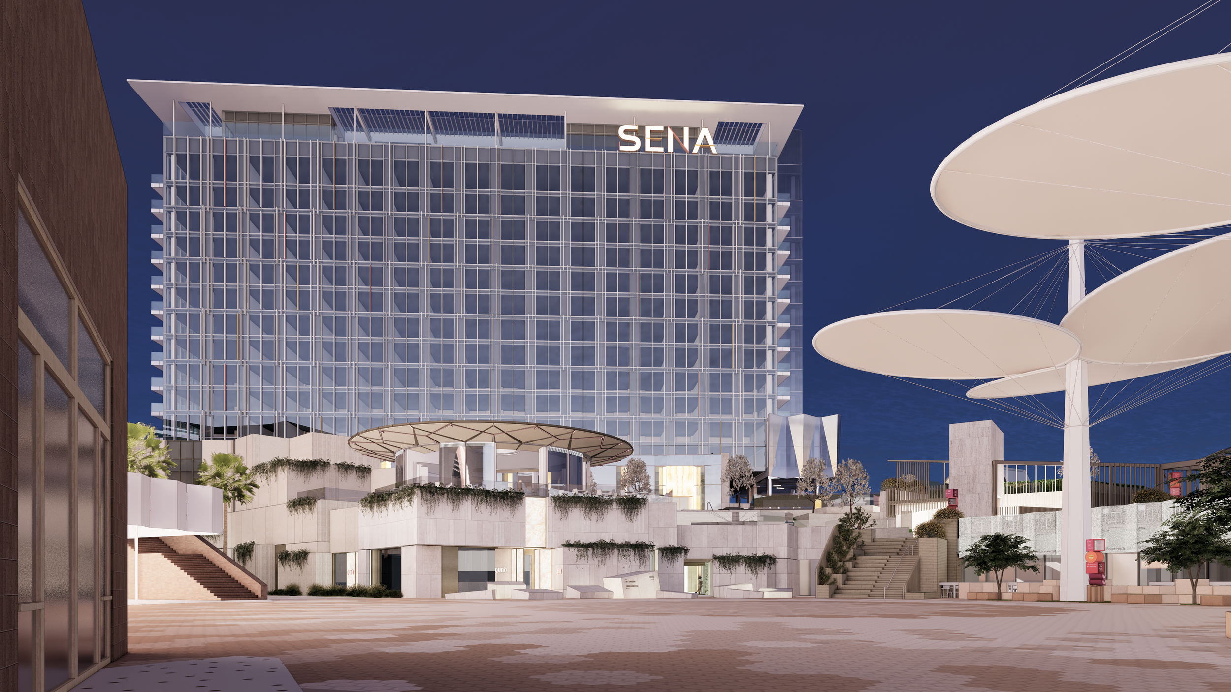 	
Exterior design of Sena Hotel