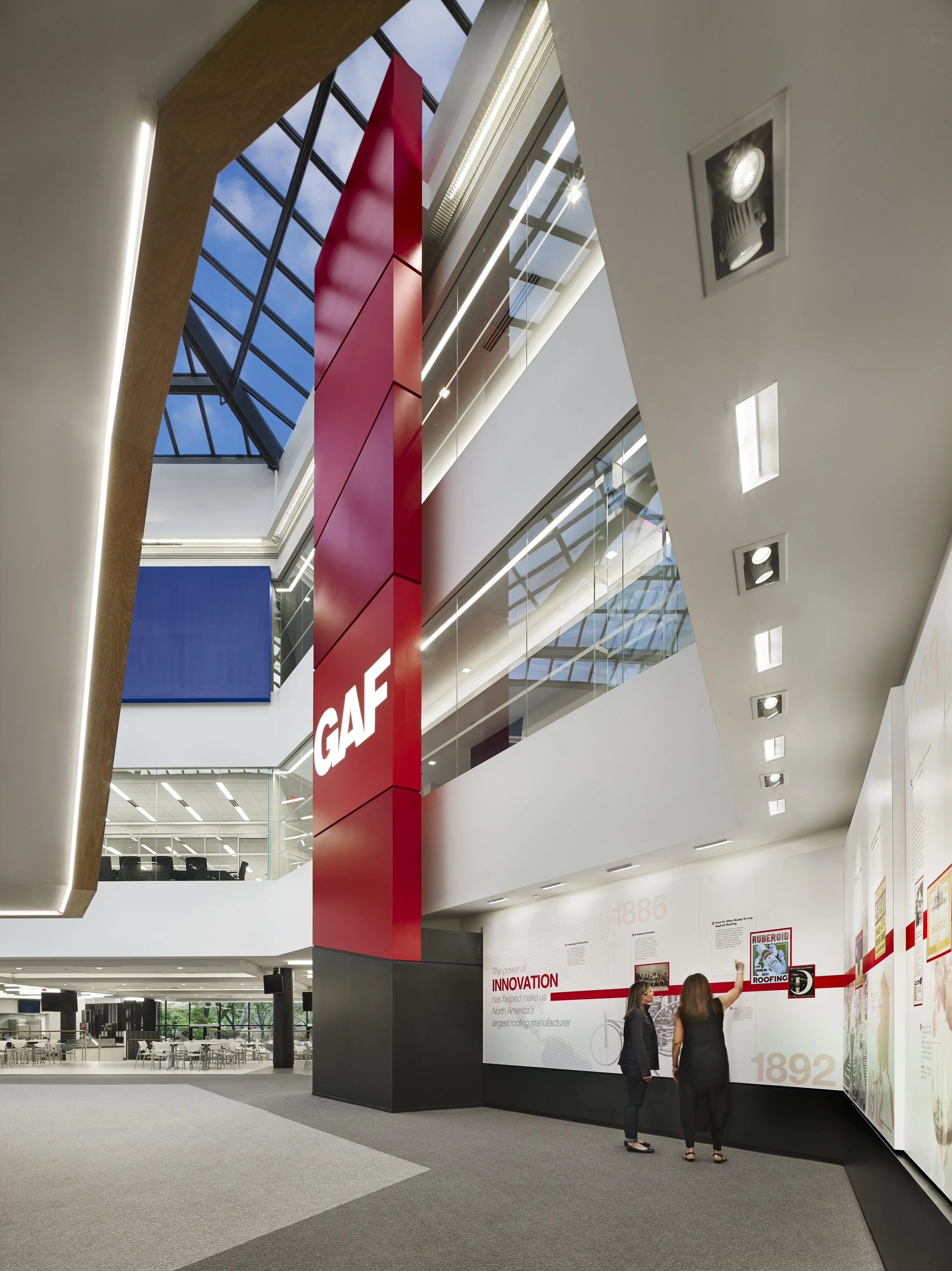 Interior view of GAF headquarters