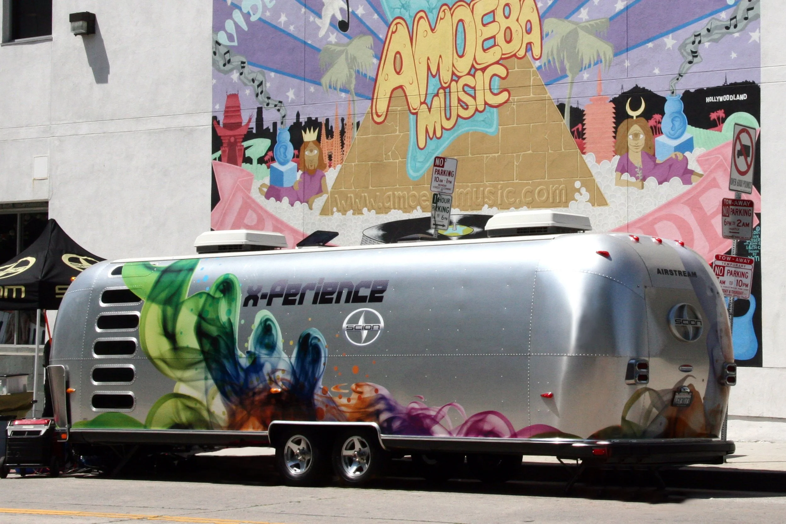 Exterior of the he Scion Mobile Lounges